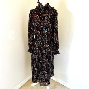 Smock Waisted Ruffle Dress (Petite Small)